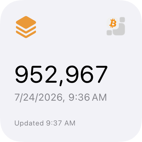 Block Height Home Screen widget