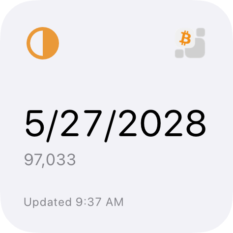 Halving Home Screen widget