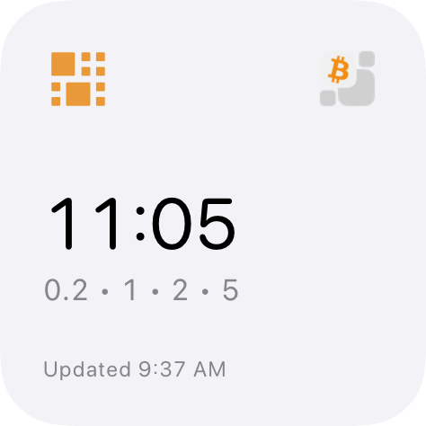 Mempool Home Screen widget